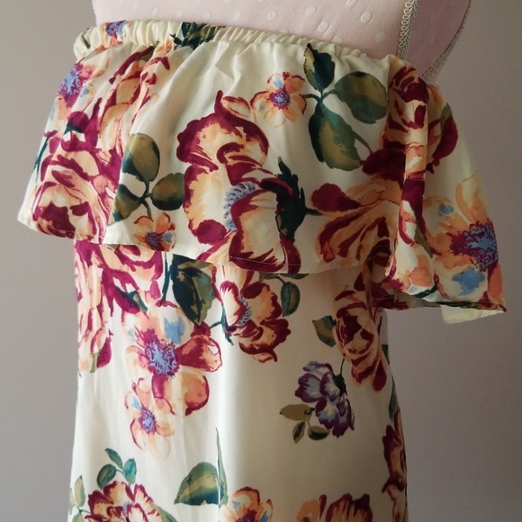 Floral Strapless Dress - Picture 2 of 2